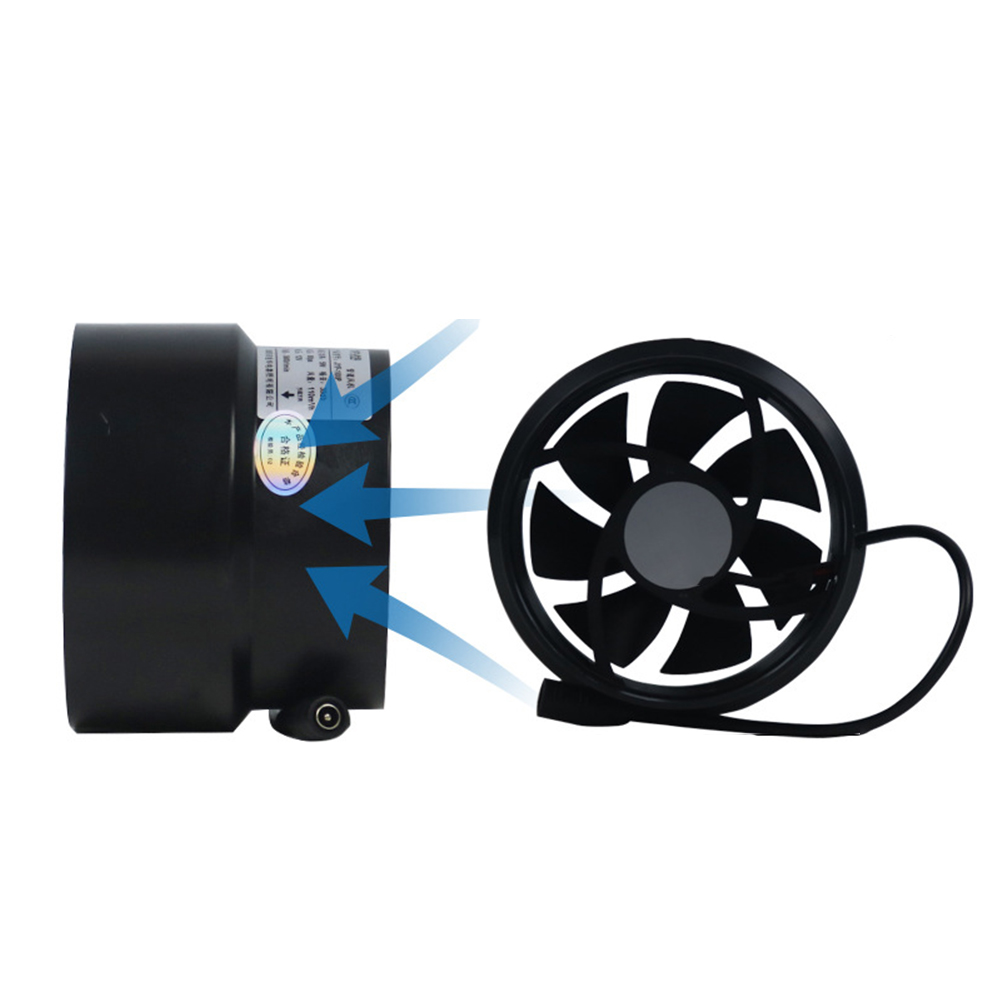 Home Bathroom Exhaust Fan - 12-V-Kanalventilator, Belüftung, Abluftventilator, 110 mm, 100