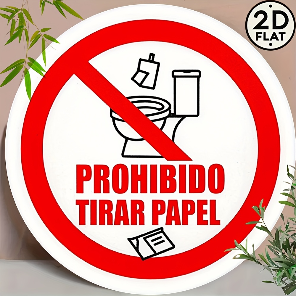 Home Bathroom Etiquette - „Papier in die Toilette werfen verboten“