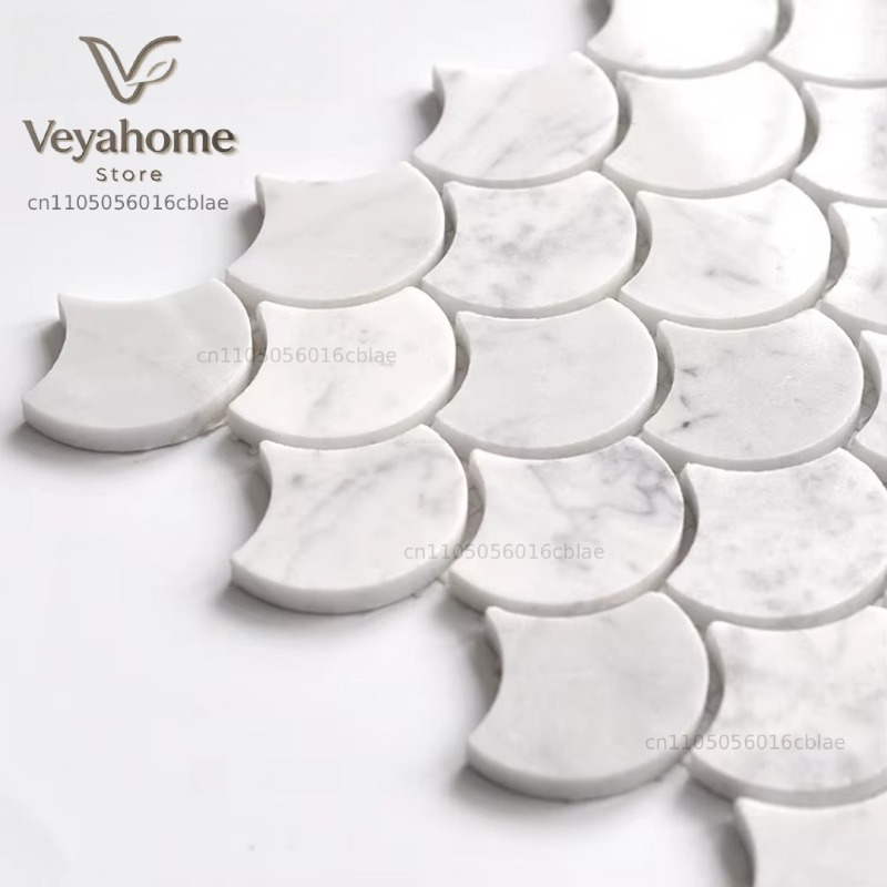Fischschuppen-Marmor-Mosaikfli – Home Bathroom Scales Bewertung und Preis