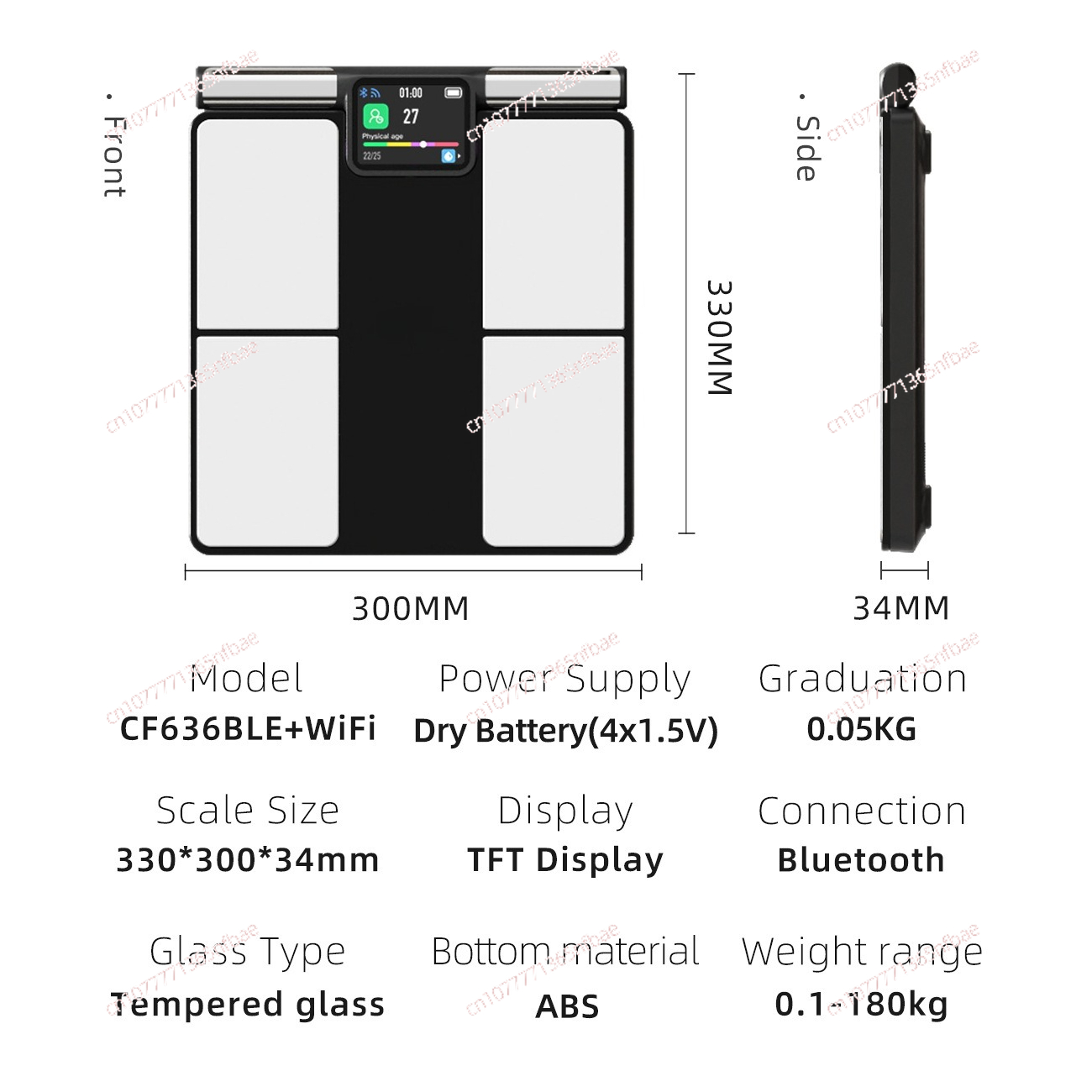 8-Elektroden-Smart-Körperfettw – Home Bathroom Scales Bewertung und Preis