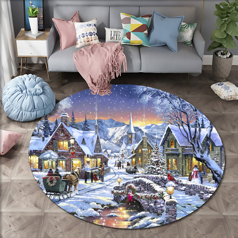 Weihnachten Woods Schnee Szene – Home Bathroom Scene Bewertung und Preis