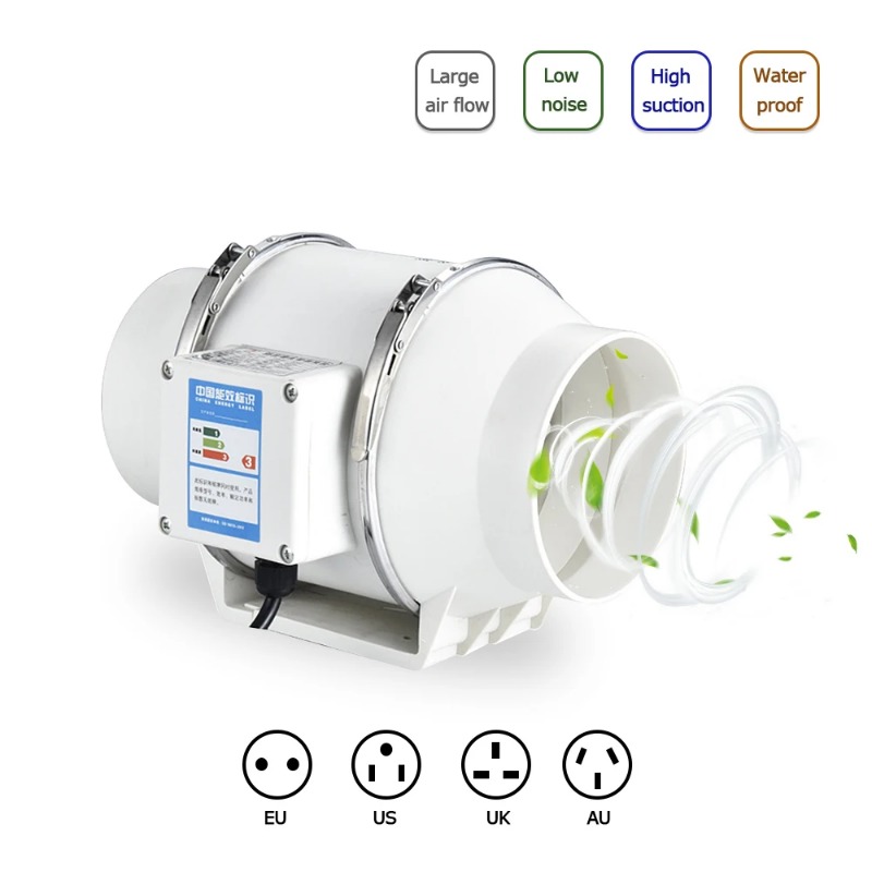 3/4/5/6/8 Zoll 220V Geräuschar – Home Bathroom Exhaust Fan Bewertung und Preis