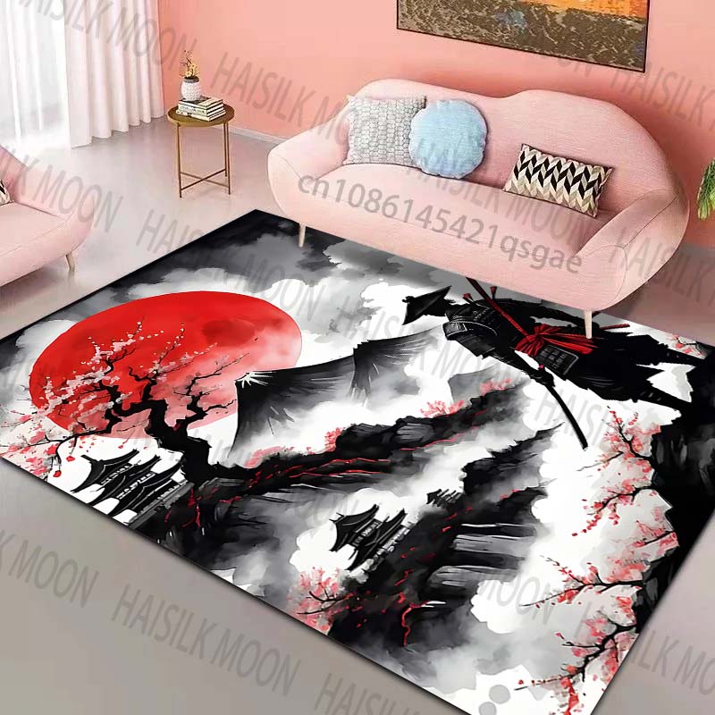 Samurai-Teppich mit roter Sonn – Home Bathroom Scene Bewertung und Preis