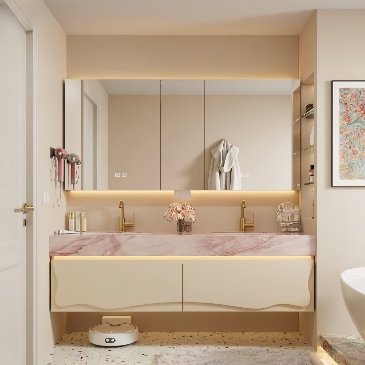 Rechteckiges Marmor-Waschbecke – Home Bathroom Vanity Bewertung und Preis